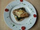 Knuspertoast mit Pute und Spinat - Rezept