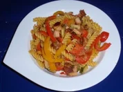 Rezept: Maisnudel-Gemรผse-Leberkรคs-Pfanne Maisnudel-Gemรผse-Leberkรคs-Pfanne - Rezept