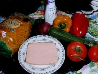 Maisnudel-Gemüse-Leberkäs-Pfanne - Rezept - Bild Nr. 2