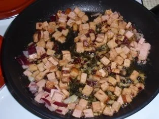 Maisnudel-Gemüse-Leberkäs-Pfanne - Rezept - Bild Nr. 3