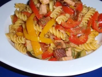 Maisnudel-Gemüse-Leberkäs-Pfanne - Rezept - Bild Nr. 9