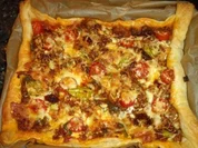 pikante Blätterteig-Quiche - Rezept