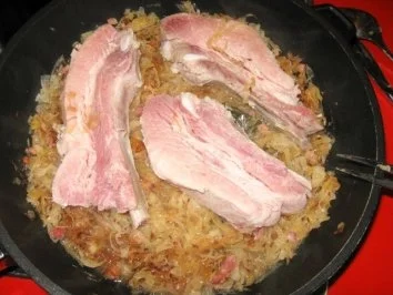 Rezept: Solberrippchen auf Sauerkraut Bild Nr. 10 Solberrippchen auf Sauerkraut - Rezept - Bild Nr. 10