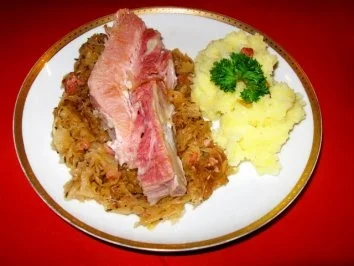 Rezept: Solberrippchen auf Sauerkraut Bild Nr. 11 Solberrippchen auf Sauerkraut - Rezept - Bild Nr. 11