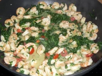 Garnelen - Grapefruit - Spinatpfanne - Rezept - Bild Nr. 2