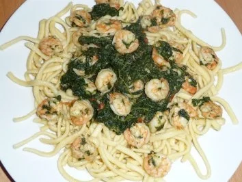 Garnelen - Grapefruit - Spinatpfanne - Rezept