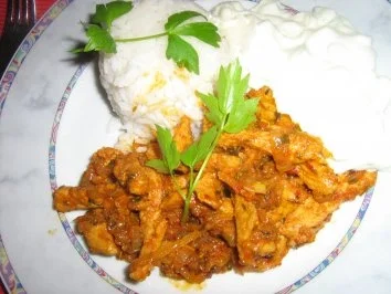 Rezept: Gyros mit Tsatsiki (Zaziki) an Reis Gyros mit Tsatsiki (Zaziki) an Reis - Rezept