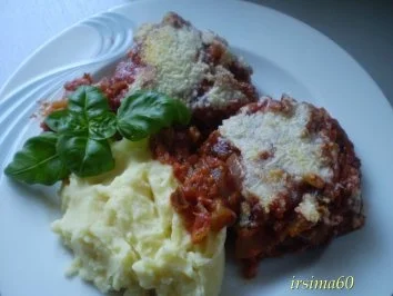 Rumpsteak mit Gemüse überbacken - Rezept