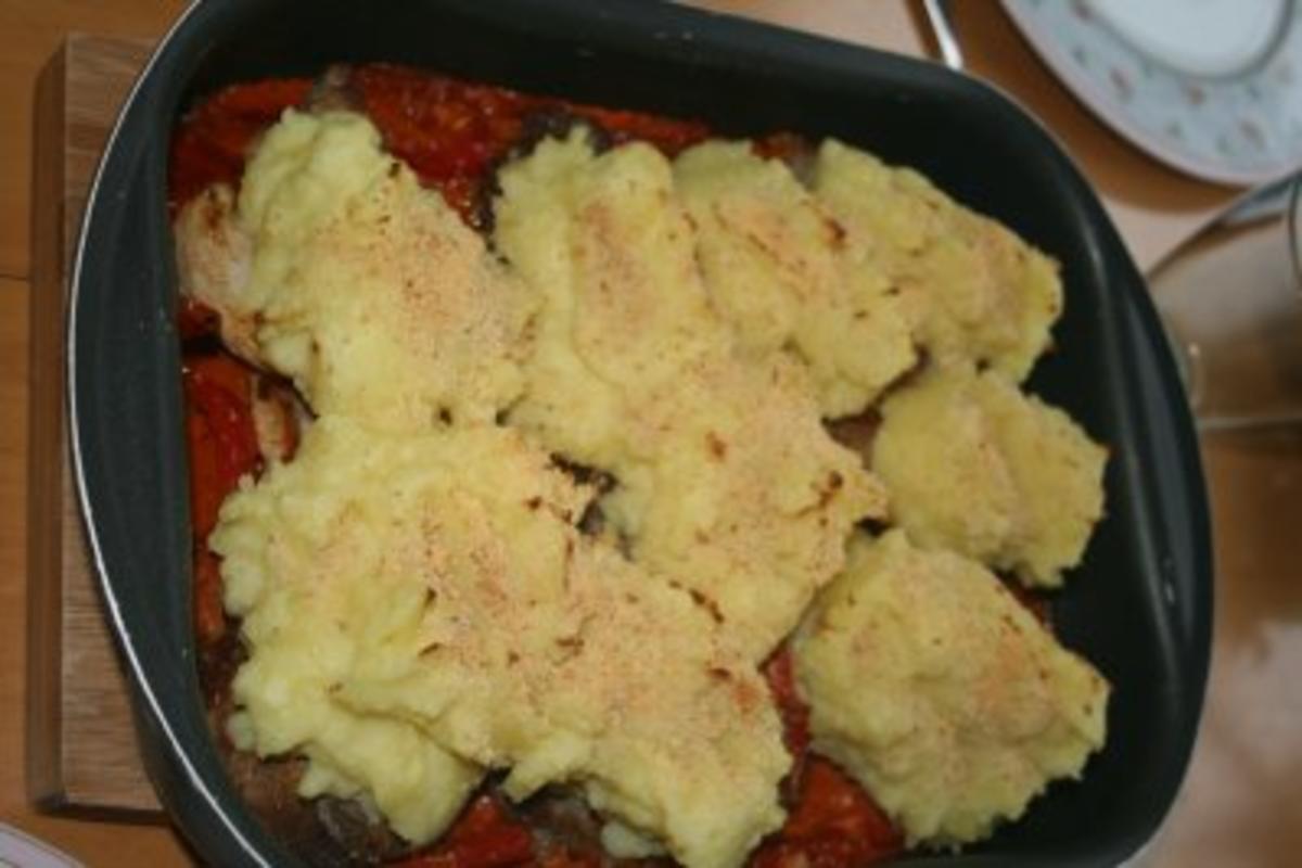 Schnitzel mit überbackenem Püree - Rezept - kochbar.de