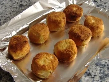 Montadito mit fritiertem Ziegenkäse und Aubergine - Rezept - Bild Nr. 4