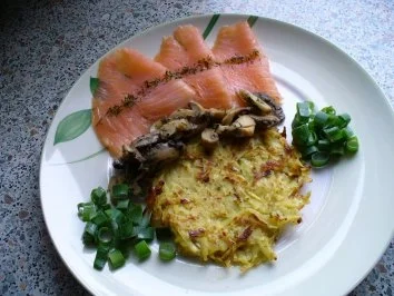 Lachscarpaccio mit Rösti - Rezept - Bild Nr. 5