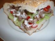 Schweinefilet im Fladenbrot - Rezept