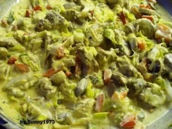 Geschnetzeltes in Frischkäsesoße - Rezept