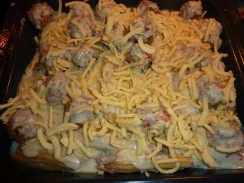 Fl/Rind/Schwein: Riesenpenne gefüllt und überbacken - Rezept - Bild Nr. 11