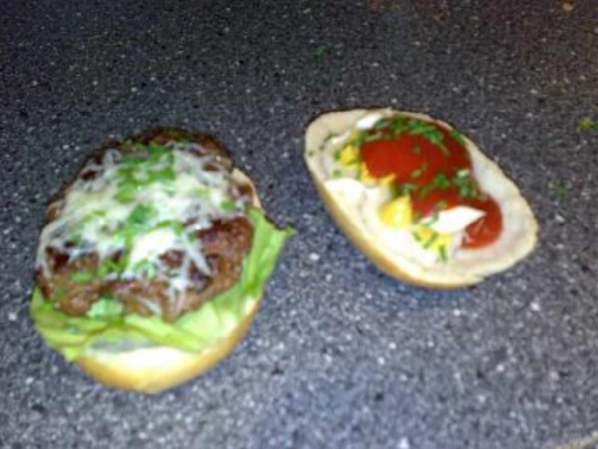 Bilder für Hamburger mit Toastbrot und Rinderhackfleisch - Rezept