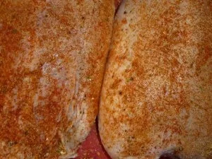 Rezept: Ingwer-Chili-Hähnchen mit Physalis-Bohnensalat und überbackenem Trüffelbrot Bild Nr. 4 Ingwer-Chili-Hähnchen mit Physalis-Bohnensalat und überbackenem Trüffelbrot - Rezept - Bild Nr. 4