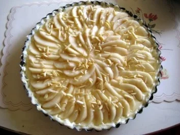 Tartes mit Birnen auf Vanille - Puddingcreme - Bett - Rezept - Bild Nr. 6