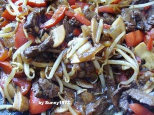 Chop Suey mit Rindfleisch - einfach - 72 kcal/100g