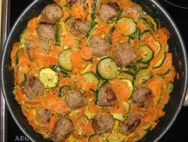 Rezept: Möhren-Zucchini-Pfanne Möhren-Zucchini-Pfanne - Rezept