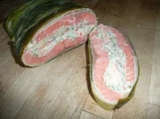 Rezept: HAUPTGERICHT/FISCH:Lachsforelle,gefüllt und im Päckchen HAUPTGERICHT/FISCH:Lachsforelle,gefüllt und im Päckchen - Rezept