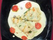 Selbst gemachte Lachsmaultaschen an heller Dillsoße - Rezept