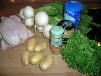 Rezept: Freilandhähnchen in der Senfkruste mit kleinen weißen Rübchen und gebratenen Drillingen "lecker" so finde ich Bild Nr. 3 Freilandhähnchen in der Senfkruste mit kleinen weißen Rübchen und gebratenen Drillingen "lecker" so finde ich - Rezept - Bild Nr. 3