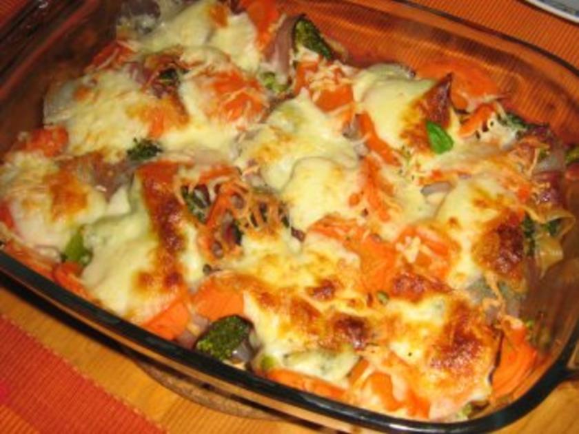 Broccoli Karotten Schinken Auflauf - einfach - 50 kcal/100g