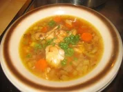 Suppe: Gebratenes Hendlbein Süppchen! - Rezept