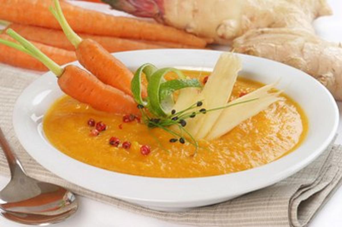 Karotten- Ingwer-Orangensuppe - Rezept