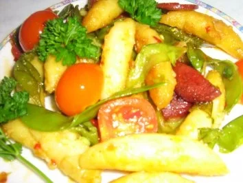 Chorizopfanne mit Schupfnundeln und Kaiserschoten - Rezept - Bild Nr. 7