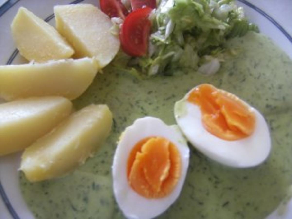 Grüne Soße mit Ei und Kartoffeln   Salatbeilage - Rezept - Bild Nr. 9