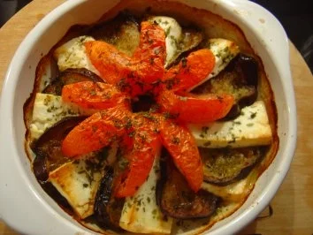 Auberginen-Schafskäse-Auflauf - Rezept
