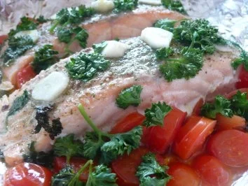 Rezept: Kräuter-Wildlachsfilet auf extra cremigem Parmesan-Risotto Bild Nr. 11 Kräuter-Wildlachsfilet auf extra cremigem Parmesan-Risotto - Rezept - Bild Nr. 11