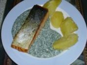 Lachs mit grüner Sauce - Rezept
