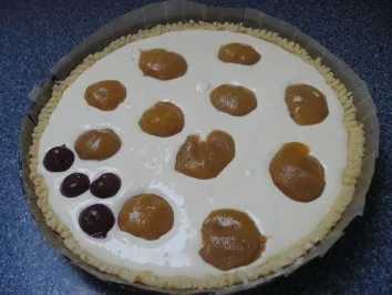 Kirsch-Pfirsichkuchen mit Quark - Rezept - Bild Nr. 3