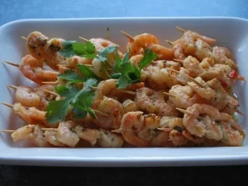 Rezept: Scharfe Garnelenspieße Scharfe Garnelenspieße - Rezept