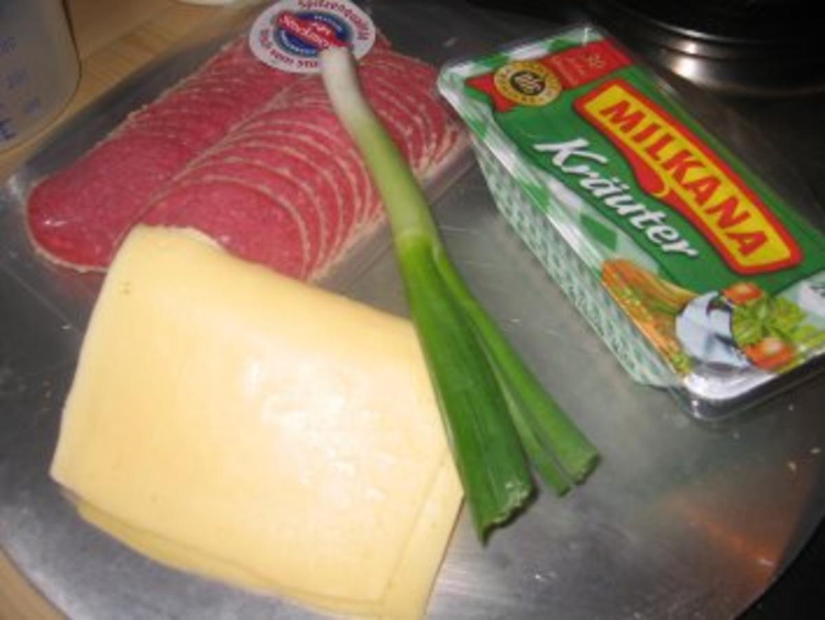 Brotzeit/Snack: Käse-Salami-Toast - Rezept - Bild Nr. 6
