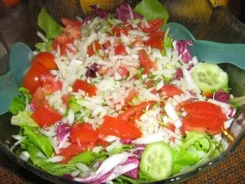 Rezept: Bunter Blattsalat mit Kresse und ........... Bild Nr. 4 Bunter Blattsalat mit Kresse und ........... - Rezept - Bild Nr. 4