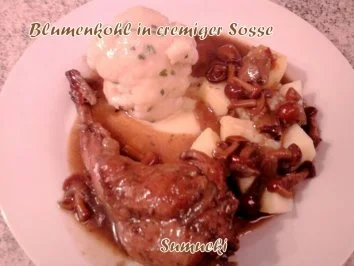 Rezept: Blumenkohl in cremiger Sosse Blumenkohl in cremiger Sosse - Rezept