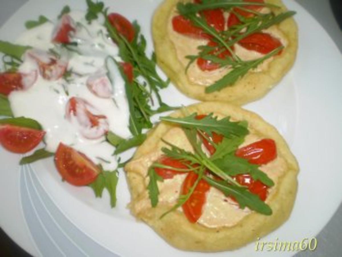 Feurige Kartoffelpizzen - Rezept