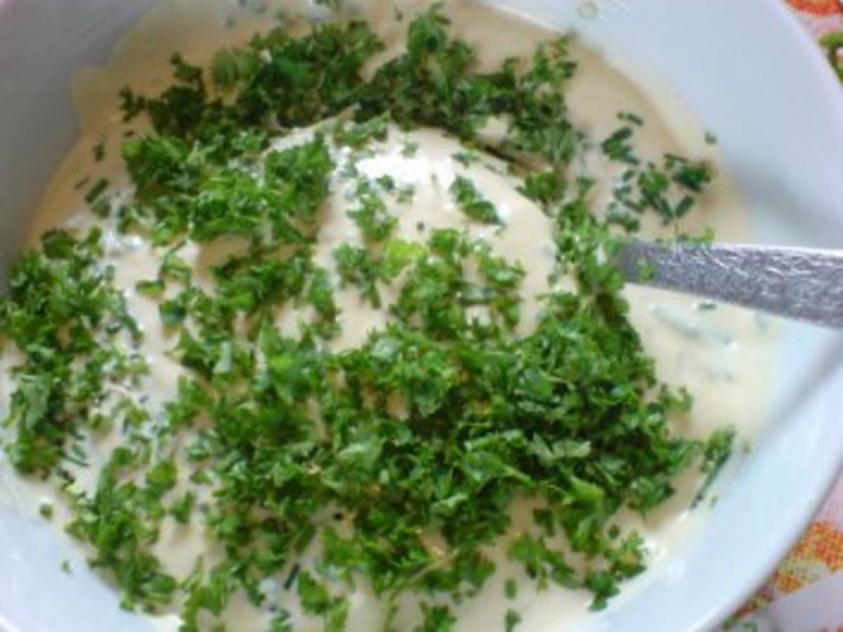 Bratkartoffeln mit Sülze und Remouladensoße - einfach - von loewe_bs