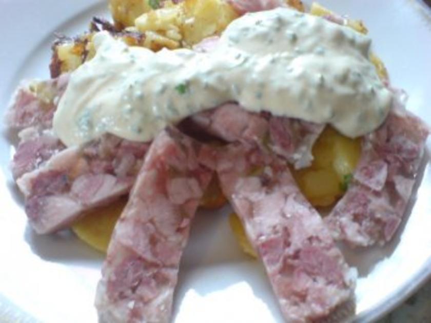 Bratkartoffeln mit Sülze und Remouladensoße - einfach - von loewe_bs