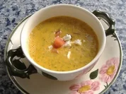 Tomatisiertes  Kräuterrahmsüppchen mit Schafskäse - Rezept