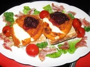 Rezept: gebackener Camembert auf Baguette gebackener Camembert auf Baguette - Rezept