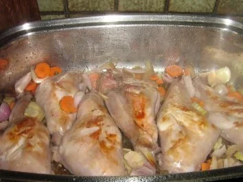 Kaninchenkeule mariniert und geschmort - Rezept - Bild Nr. 6