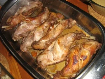 Kaninchenkeule mariniert und geschmort - Rezept - Bild Nr. 8