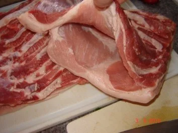 Fleisch : Schweinebauch mit 2 Füllungen - Rezept - Bild Nr. 2