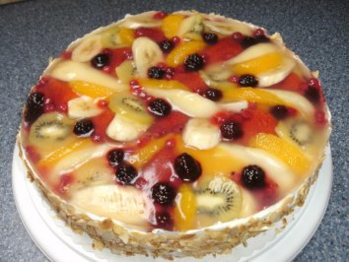 bunte Obsttorte - Rezept