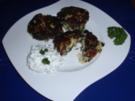 Kartoffel-Spinat-Pflanzerl mit Kräuterquark-Dip - Rezept