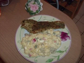 Dorschfilet "Hamburger Fischmarkt" mit Frühlingskartoffelsalat - Rezept